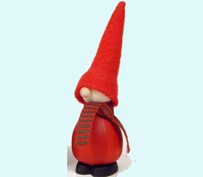 Tomte with Tall Red Hat and Striped Scarf available at American Swedish Institute.