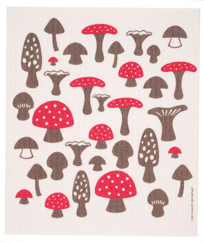 Mushrooms Swedish Dishcloth available at American Swedish Institute.