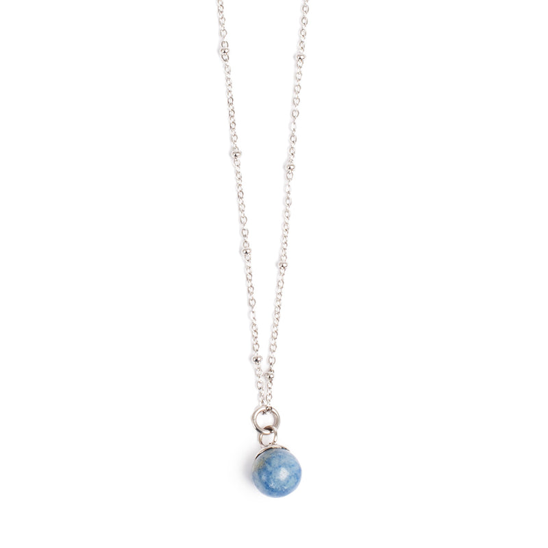 A&C Oslo Blue Aventurine Necklace available at American Swedish Institute.