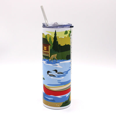 Cindy Lindgren Cabin Life Tumbler available at American Swedish Institute.