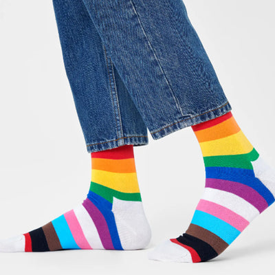 Happy Socks Pride Stripe Sock available at American Swedish Institute