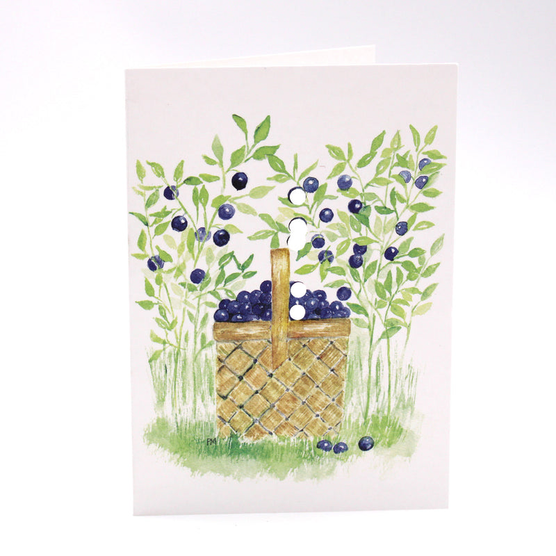 Blueberries Die-Cut Greeting Card available at American Swedish Institute.