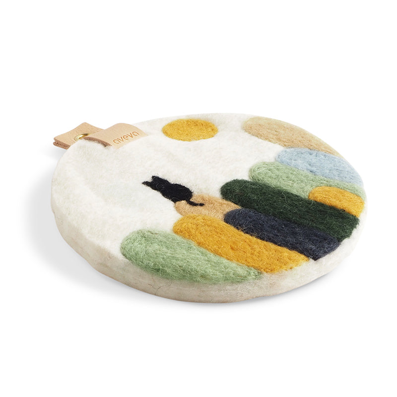 Wool Cat on Kullaberg Trivet available at American  Swedish Institute.
