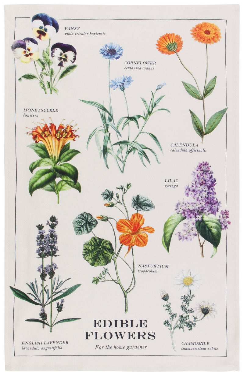 Edible Flowers Tea Towel available at American Swedish Institute.