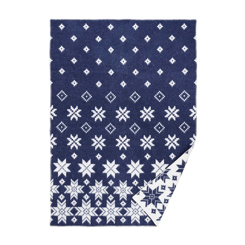 Snowfall Blanket (Blue) - Klippan available at American Swedish Institute.