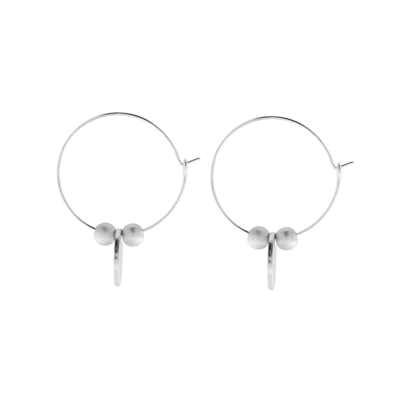 Dansk Silver Circle/Ball Earrings available at American Swedish Institute.
