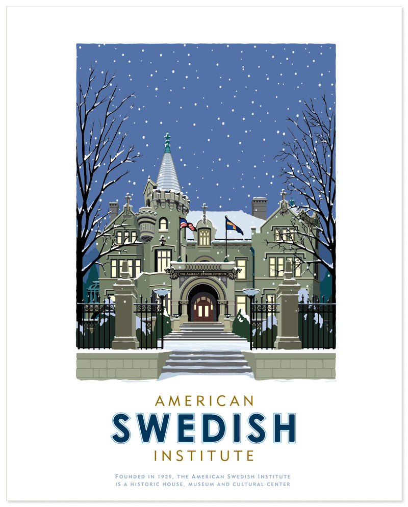 ASI Landmark Notecard (Winter) available at the American Swedish Institute.
