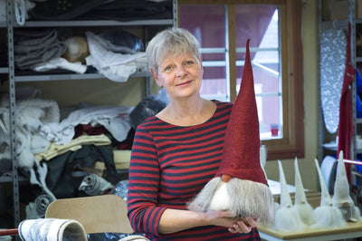 Åsa Götander, founder of Åsas Tomtebod whose Tomten are available at American Swedish Institute.