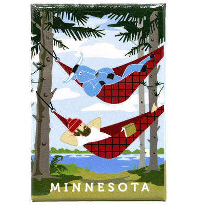  Cindy Lindgren Paul & Babe Hammocks Magnet available at American Swedish Institute.