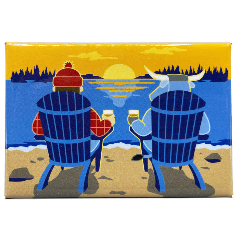 Cindy Lindgren Paul & Babe Sunset Magnet available at American Swedish Institute.