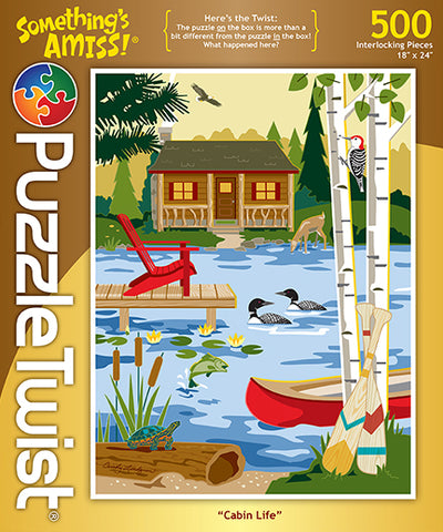 Cabin Life Puzzle Twist available at American Swedish Institute.