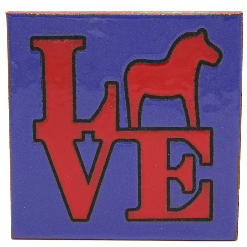 Dala LOVE Tile/Trivet available at American Swedish Institute.