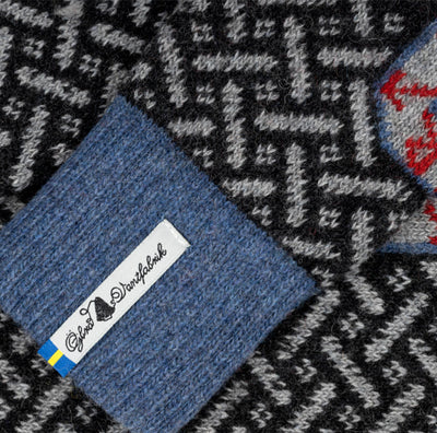  Öjbro Vantfabrik Futhark Thorbjörg Socks available at American Swedish Institute.