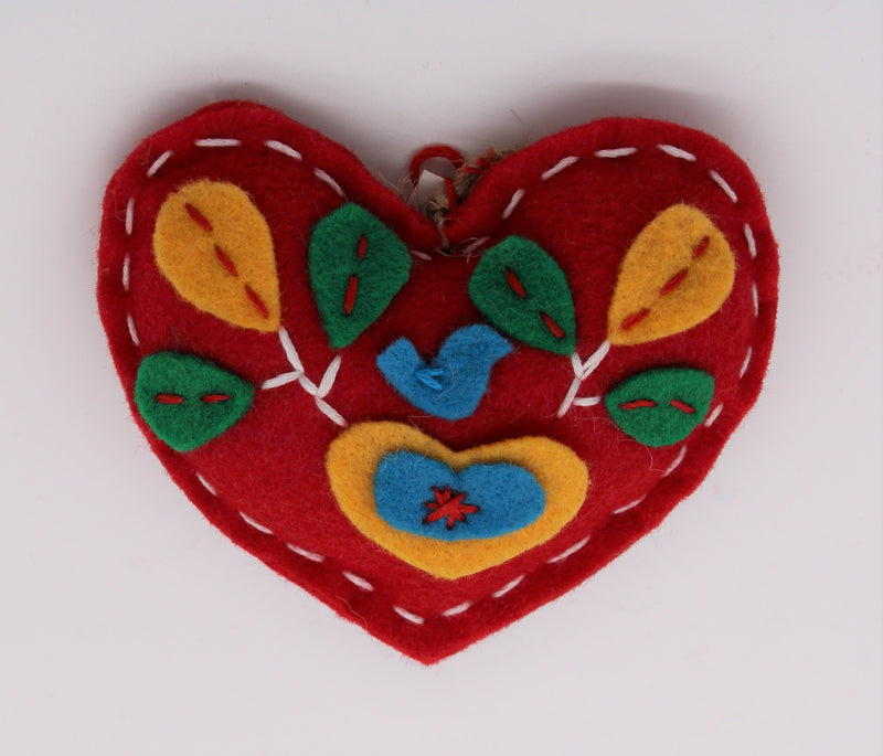 Felt Heart Ornament by Janet Lindblad available at American Swedish Institute.