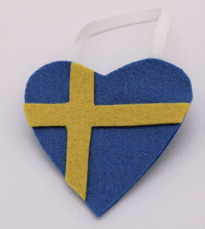 Sweden Heart Felt Ornament available at American Swedish Institute.