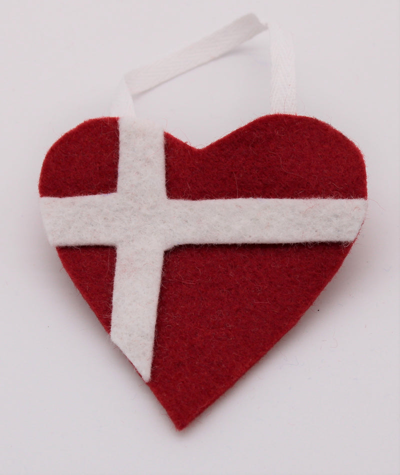 Felt Denmark Heart Ornament available at American Swedish Institute.