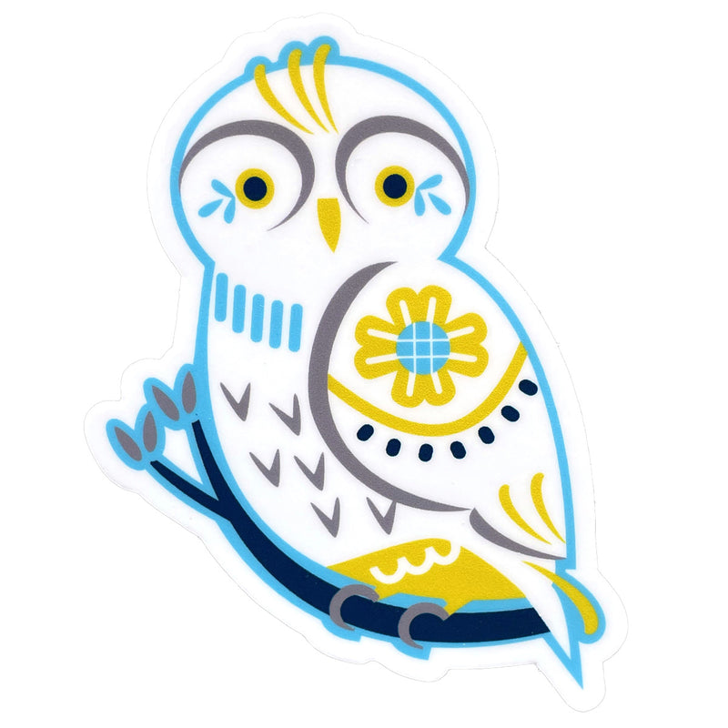 Cindy Lindgren Dala Owl Sticker available at American Swedish Institute.