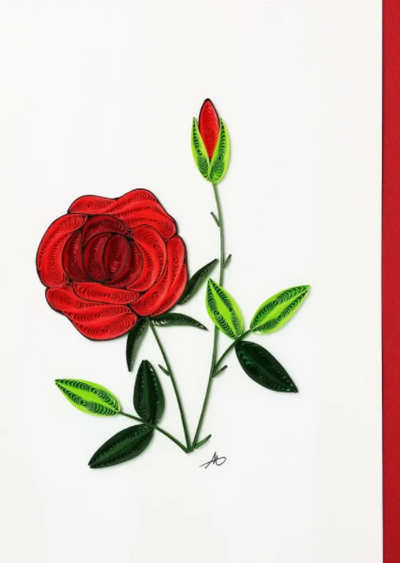 Iconic Quilling Rose Greeting Card available at American Swedish Institute.