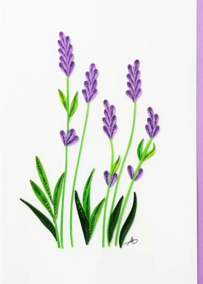 Iconic Quilling Lavender Greeting Card available at American Swedish Institute.