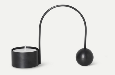 Balance Tealight Holder (Black Brass) available at American Swedish Institute.