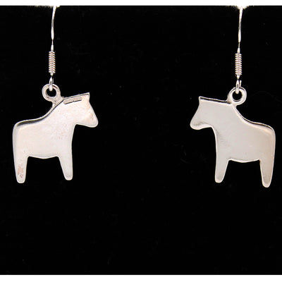 Silver Dala Horse Earrings available at American Swedish Institute.