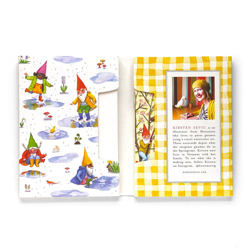 Springtime Gnome Notecards by Kirsten Sevig available at American Swedish Institute.