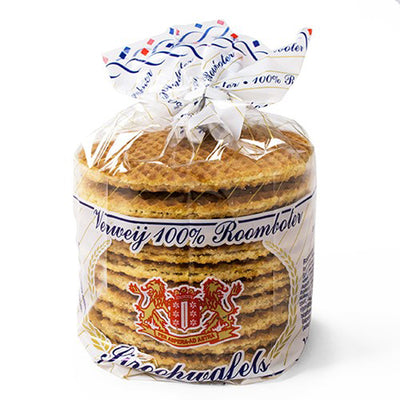 Verweij Roomboter Siroopwafels available at American Swedish Institute.