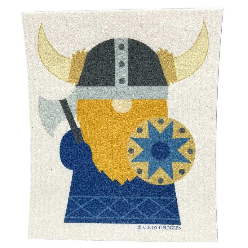 Cindy Lindgren Viking Gnome Dishcloth available at American Swedish Institute. 