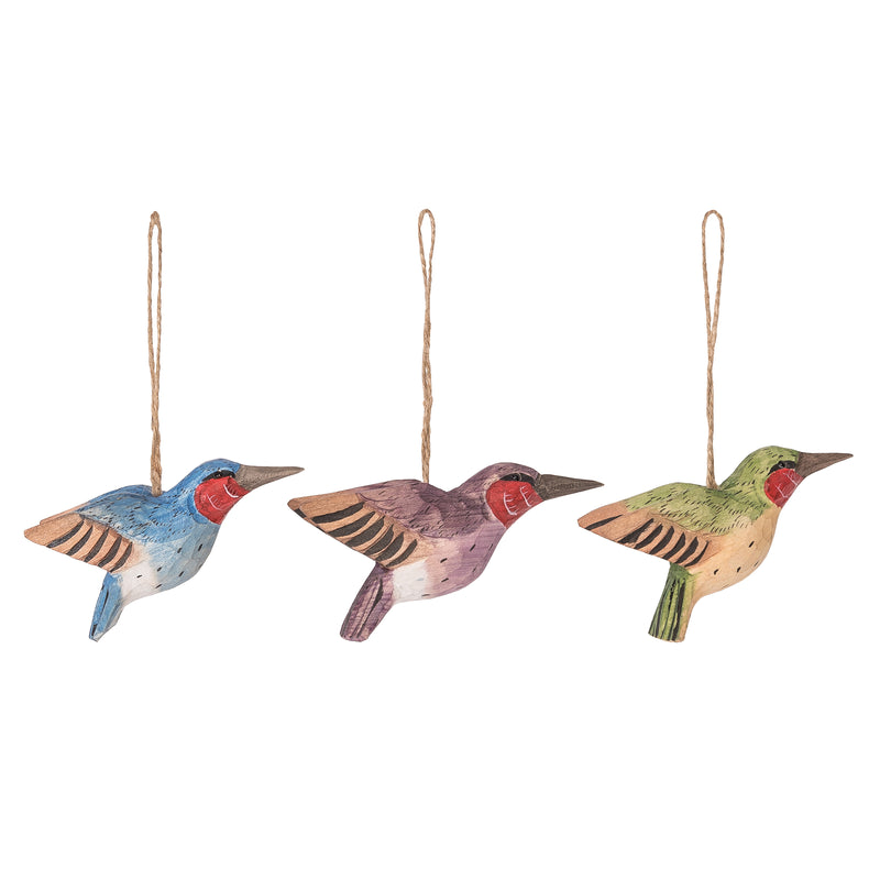 Carved Hummingbird Ornaments available at American Swedish Institute.