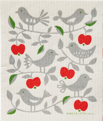 Birds & Apples Dishcloth available at American Swedish Institute.