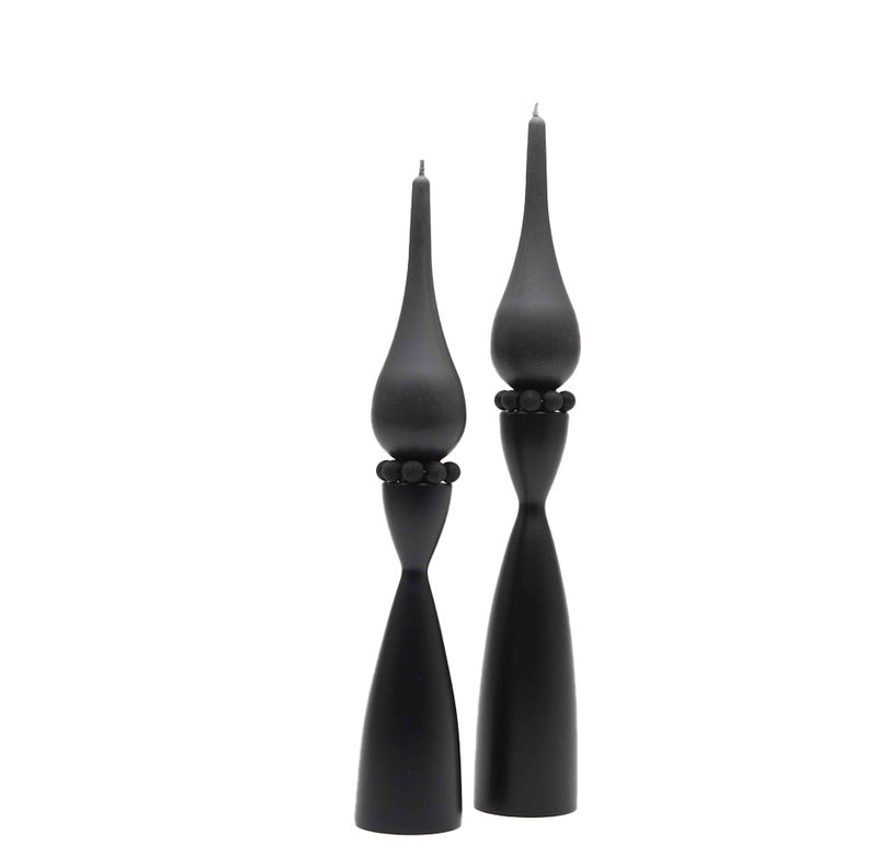 Swedish Wood Candle Holders (Black) available at American Swedish Institute.