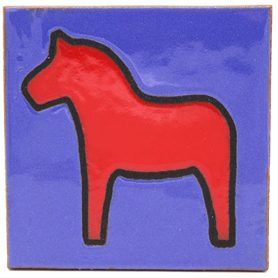 Red Dala Horse Tile/Trivet available at American Swedish Institute.