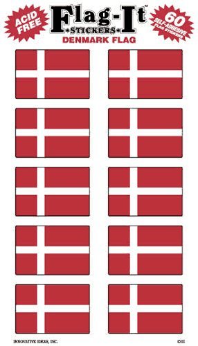 Danish Flag Stickers available at American Swedish Institute.