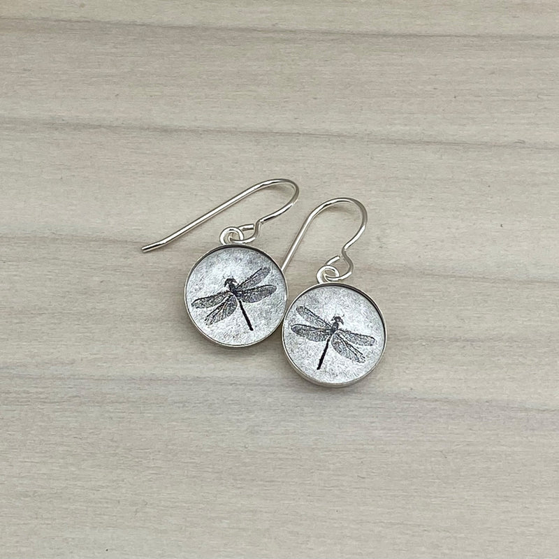Dragonfly Bezel Earrings available at American Swedish Institute.