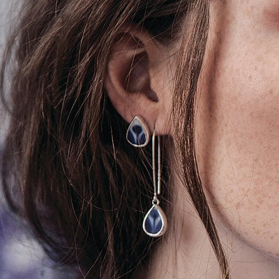 Sägen Mon Amie Drop Earrings available at American Swedish Institute.