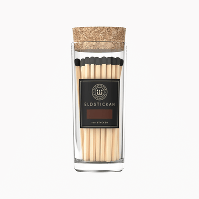 Eldstickan Large Black Matches available at American Swedish Institute.