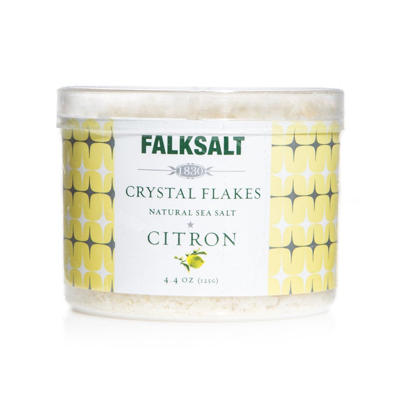 Falksalt Citron Sea Salt Flakes available at American Swedish Institute.
