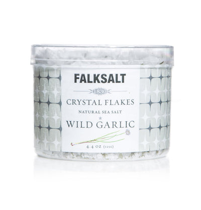 Falksalt Wild Garlic Sea Salt Flakes available at American Swedish Institute.
