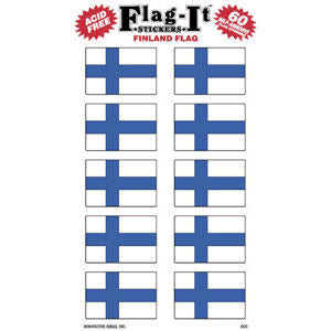 Finnish Flag Stickers available at American Swedish Institute.