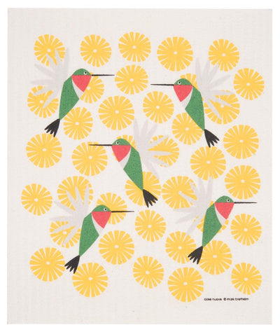 Swedish Dishcloth - Hummingbird & Flowers available at American Swedish Institute.