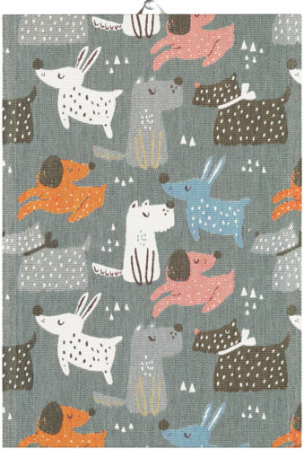 Hundar Tea Towel by Ekelund available at American Swedish Institute.