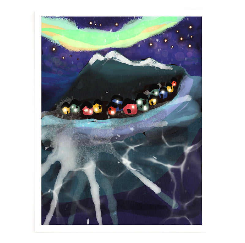 Iceberg Island Greeting Card available at American Swedish Institute.