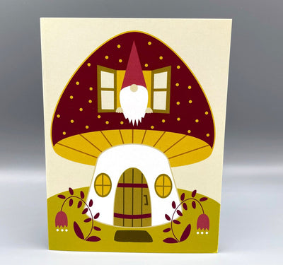 Gnome Home Notecard by Cindy Lindgren available at American Swedish Institute.