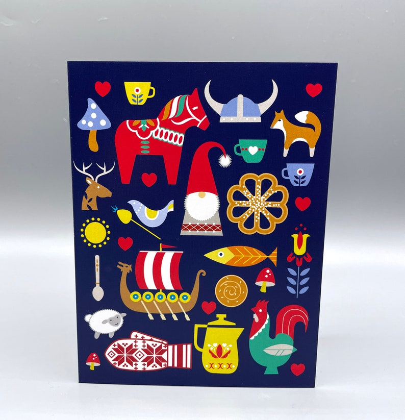 Nordic Love Notecard by Cindy Lindgren available at American Swedish Institute.