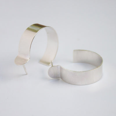 Paloma Earrings (Medium, Sterling Silver) by Dottir available at American Swedish Institute.