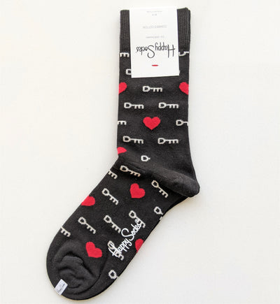 Swedish Happy Socks Key to Heart available at American Swedish Institute