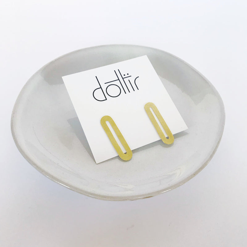 Loop Earrings Long  (Mini) by Dottir available at American Swedish Institute.