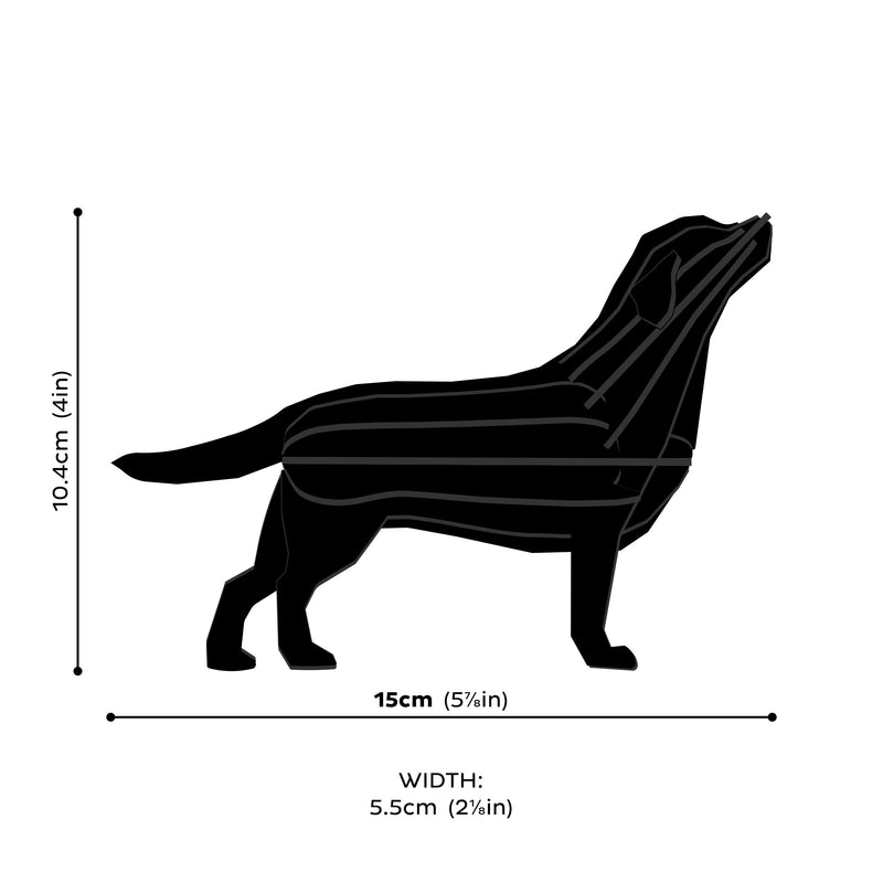 Lovi Labrador (Black, 15 cm) available at American Swedish Institute.