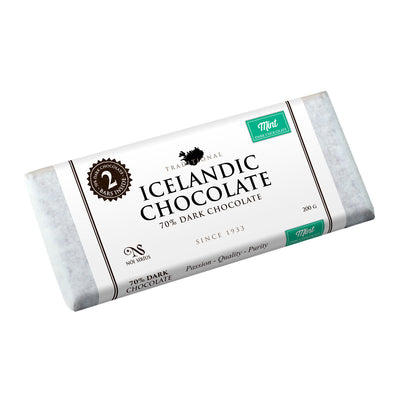 Icelandic Dark Chocolate Mint Bar available at American Swedish Institute.