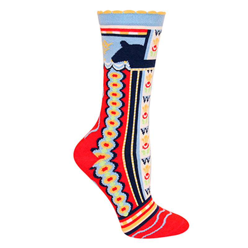 Dala Horse Socks (Red) available at American Swedish Institute.